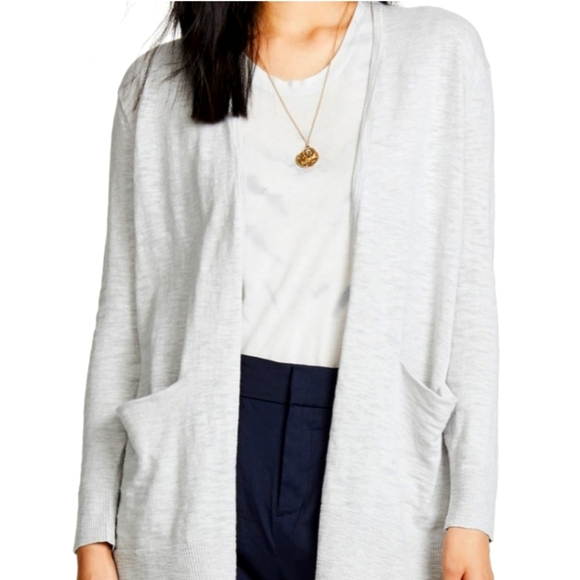 Madewell women's open front cardigan, lightweight,cotton blend,size L, pockets. - Picture 5 of 16